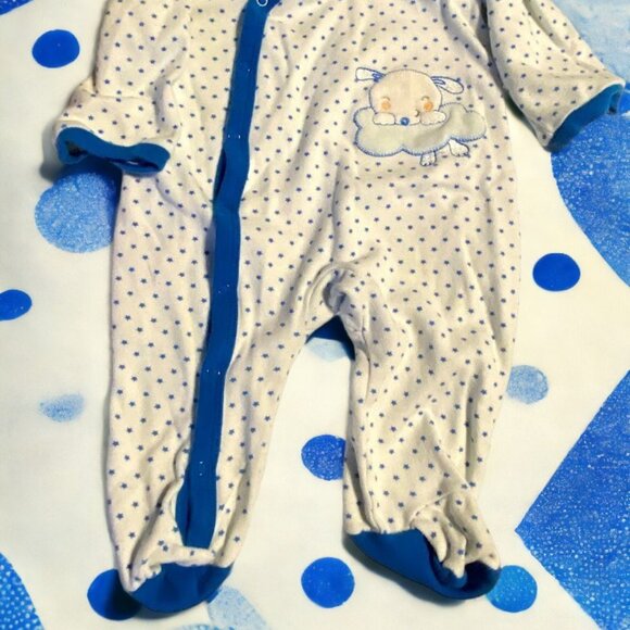 Absorba Cotton Appliqué Design One Piece Footie - Picture 4 of 8